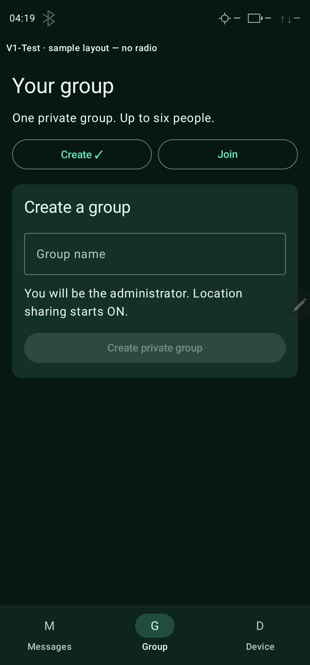 Create a group — portrait