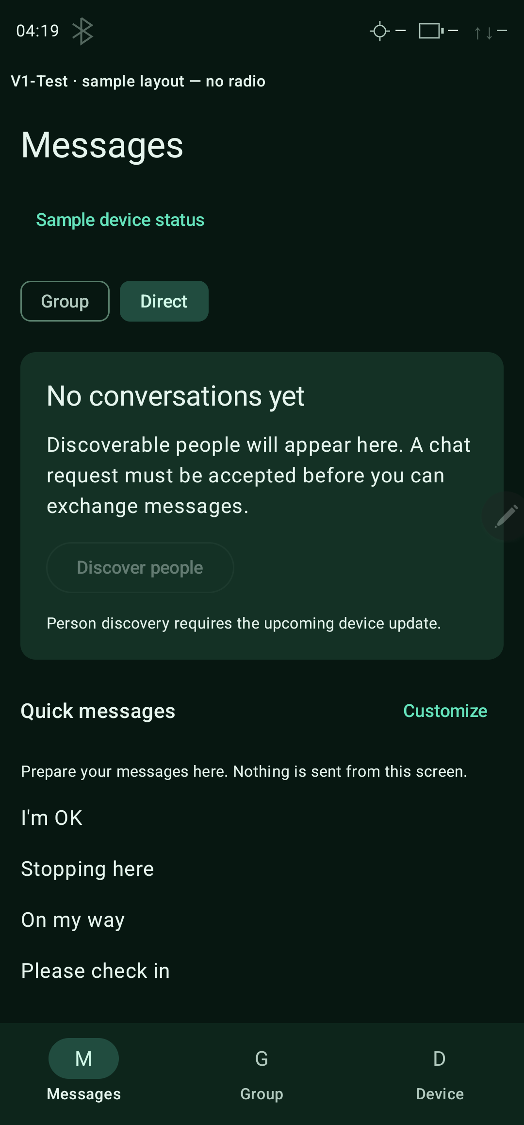 Direct conversations — portrait