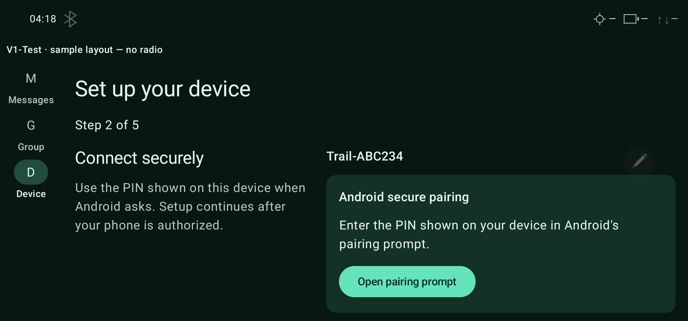 Secure phone connection — landscape
