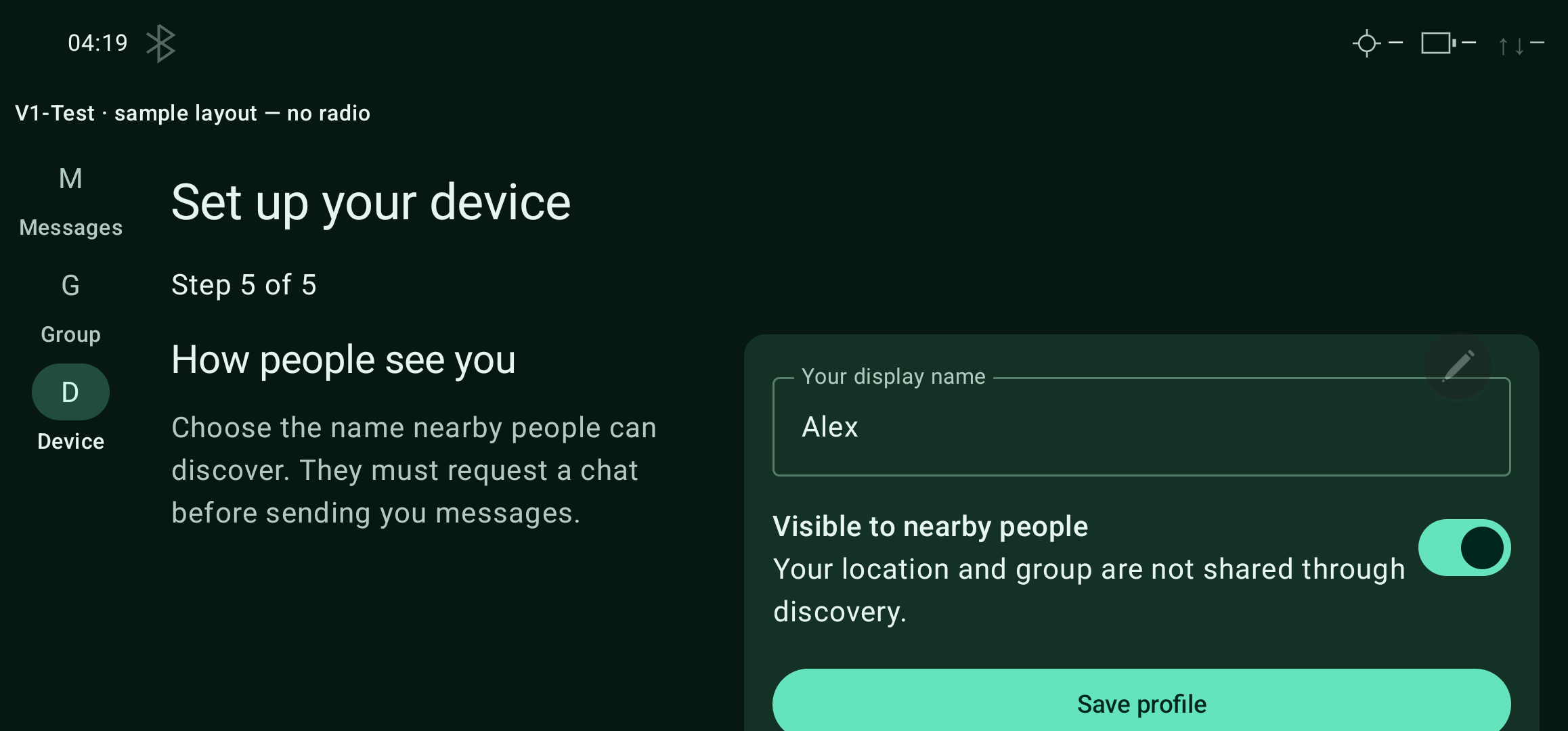Your public profile — landscape